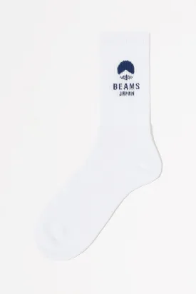 Beams Logo Socks - White/Blue