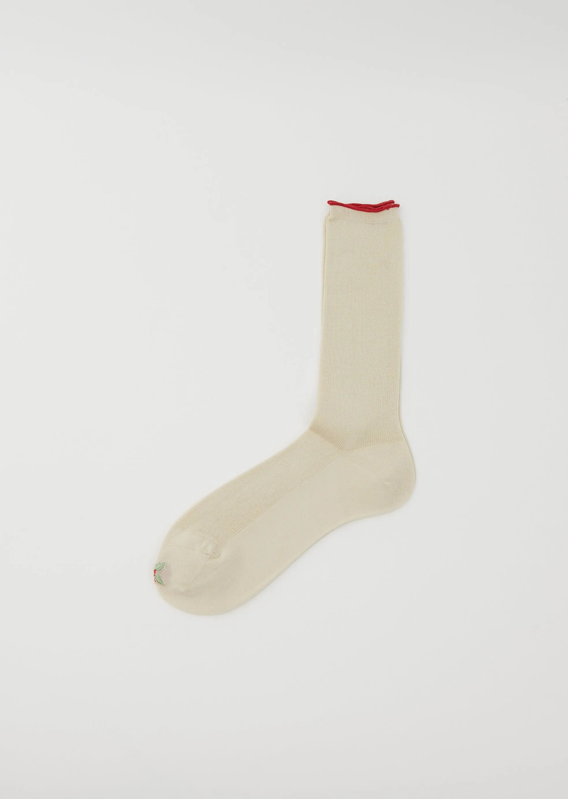 1*1 Rib Socks — Ivory