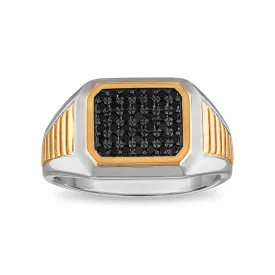 1/2 CTW Diamond Fashion Ring in Two-Tone Sterling Silver