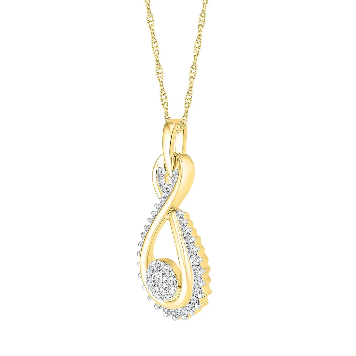 1/4 CTW Diamond Fashion 18-inch Pendant in 10KT Yellow Gold