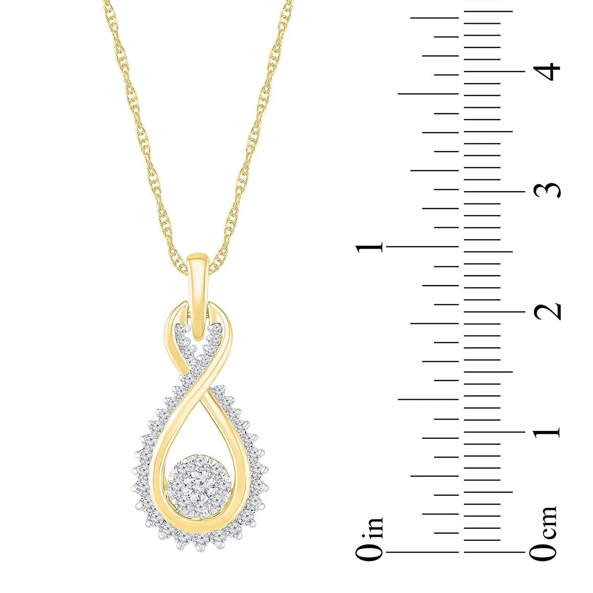 1/4 CTW Diamond Fashion 18-inch Pendant in 10KT Yellow Gold