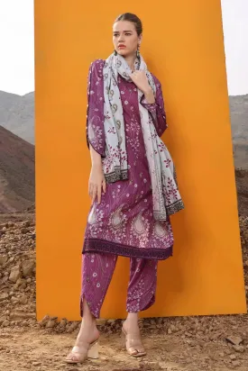 3PC Printed Unstitched Lawn Suit KLA-2392