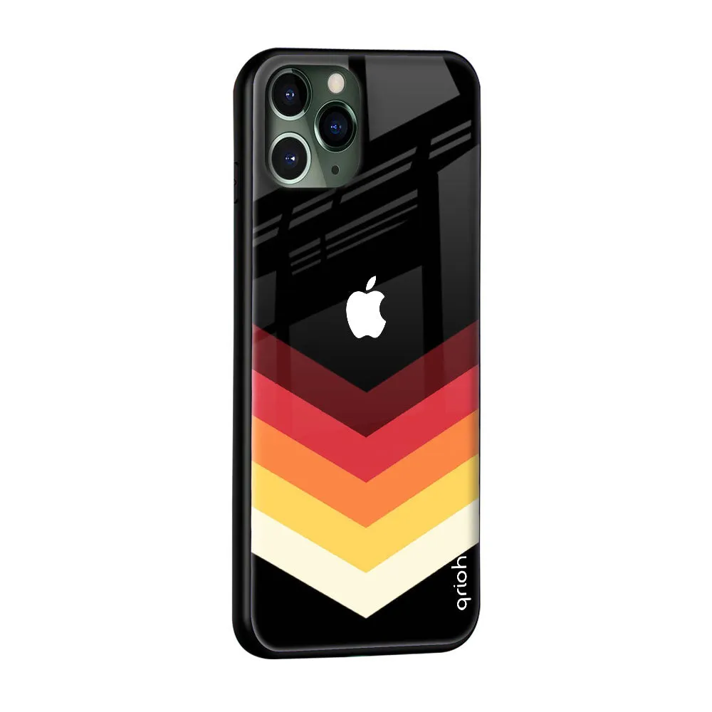 Abstract Arrow Pattern Glass Case For iPhone 13