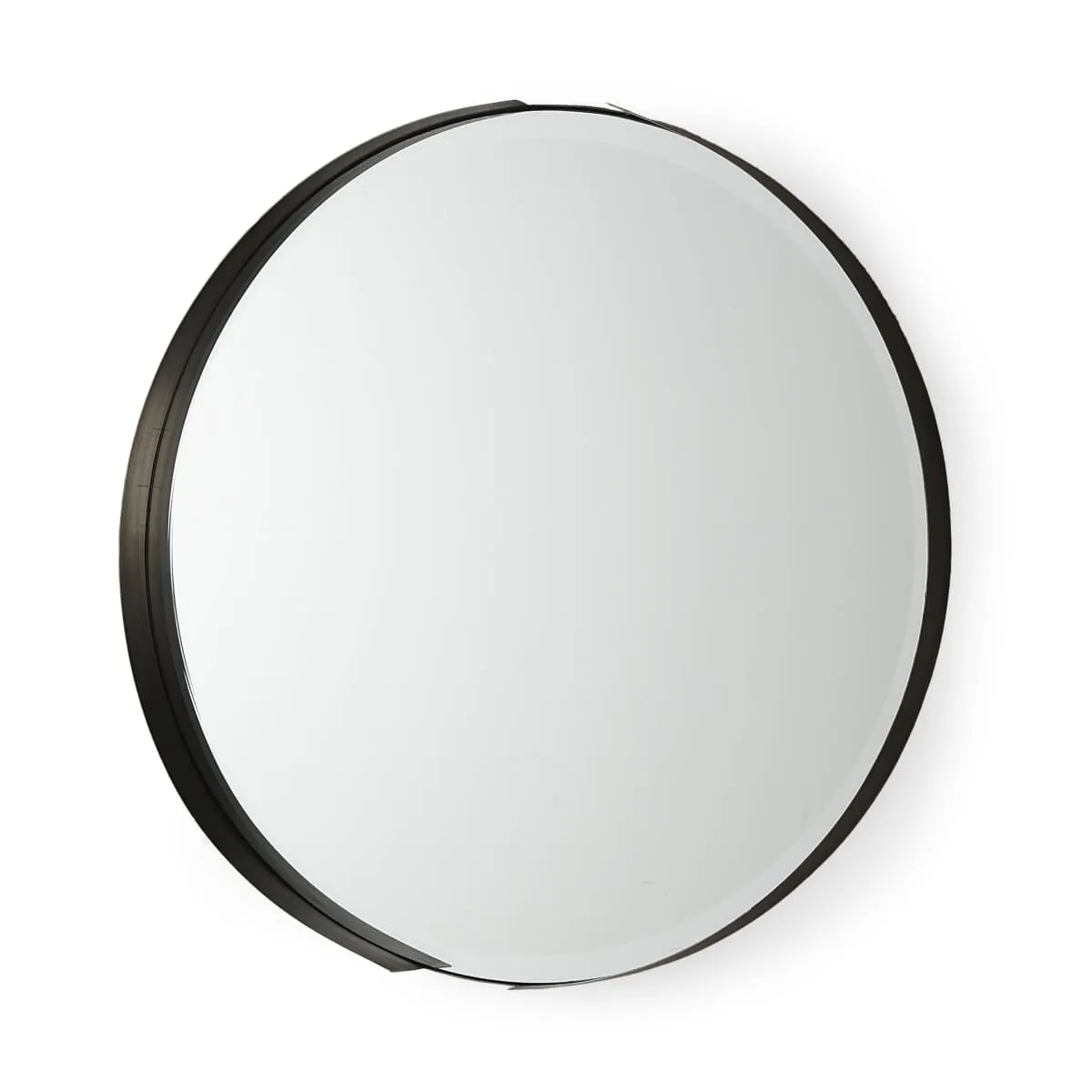 Adrianna Wall Mirror Black Metal | 24"