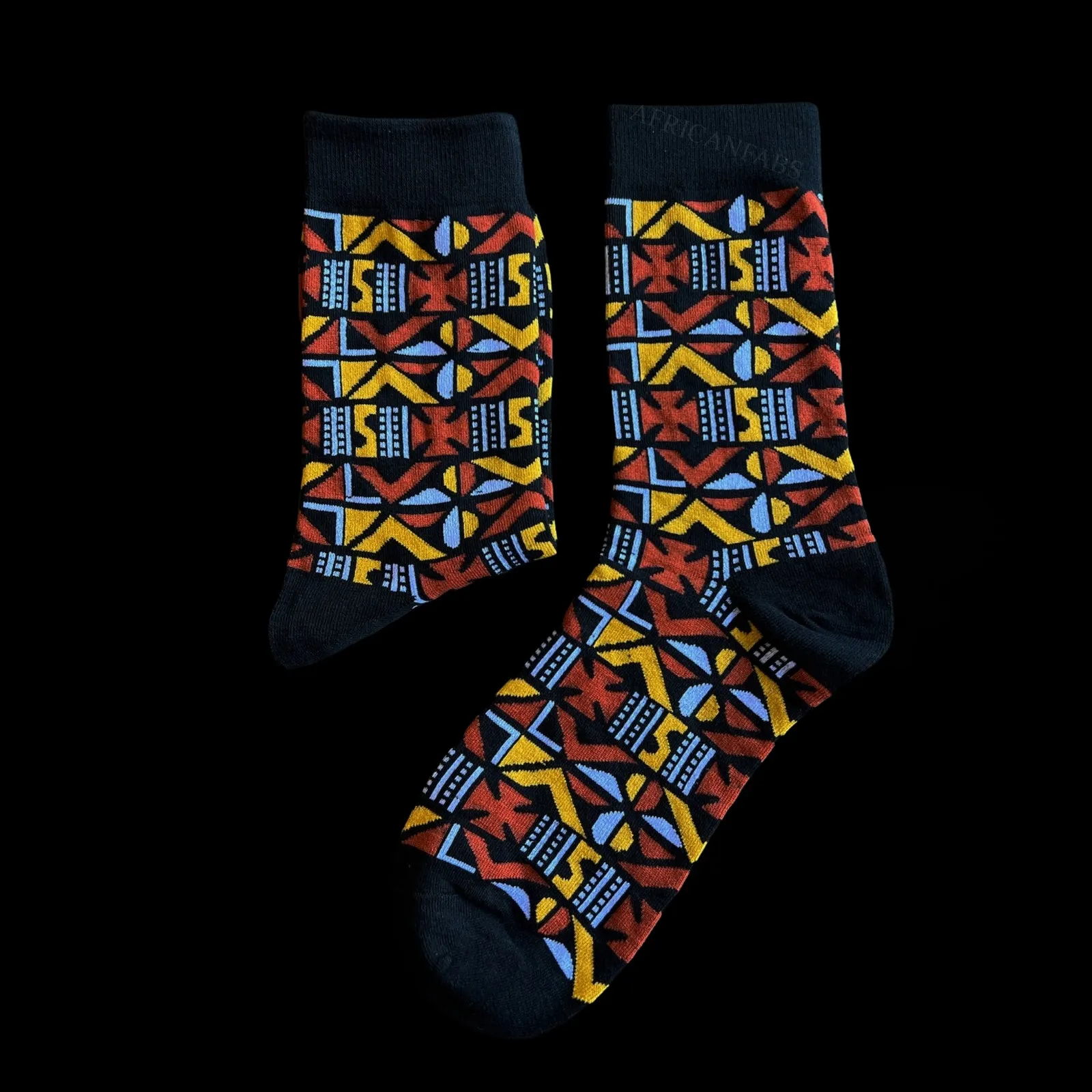 African socks / Afro socks set BAMABARA in pouch - Set of 4 pairs