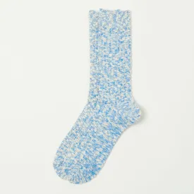 Anonymous Ism Light Slub Crew Socks - Blue