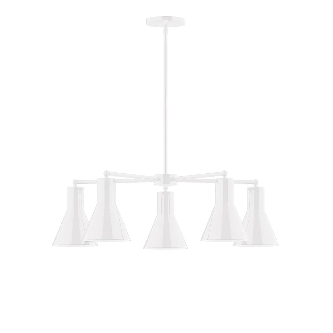 Axis Flare 5-Light LED Chandelier in White