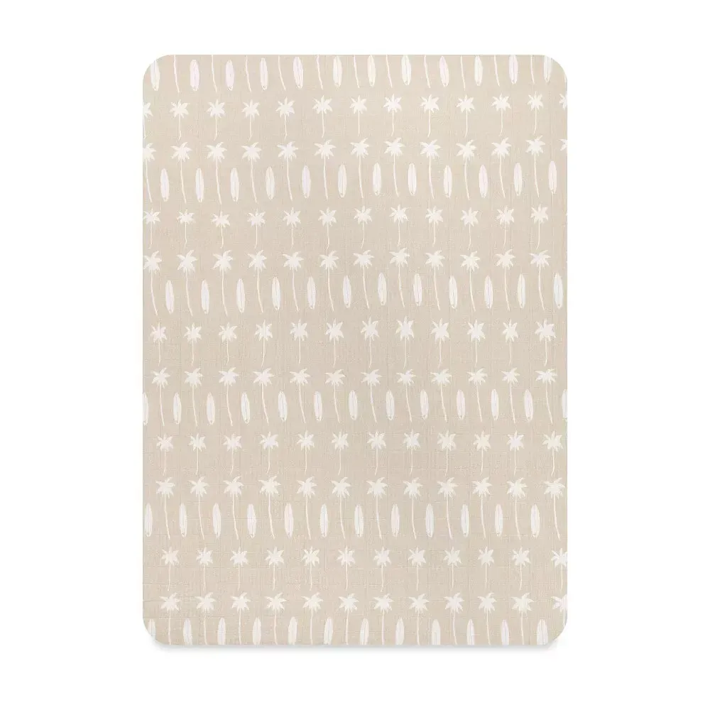 Beach Bum Muslin All-Stages Midi Crib Sheet