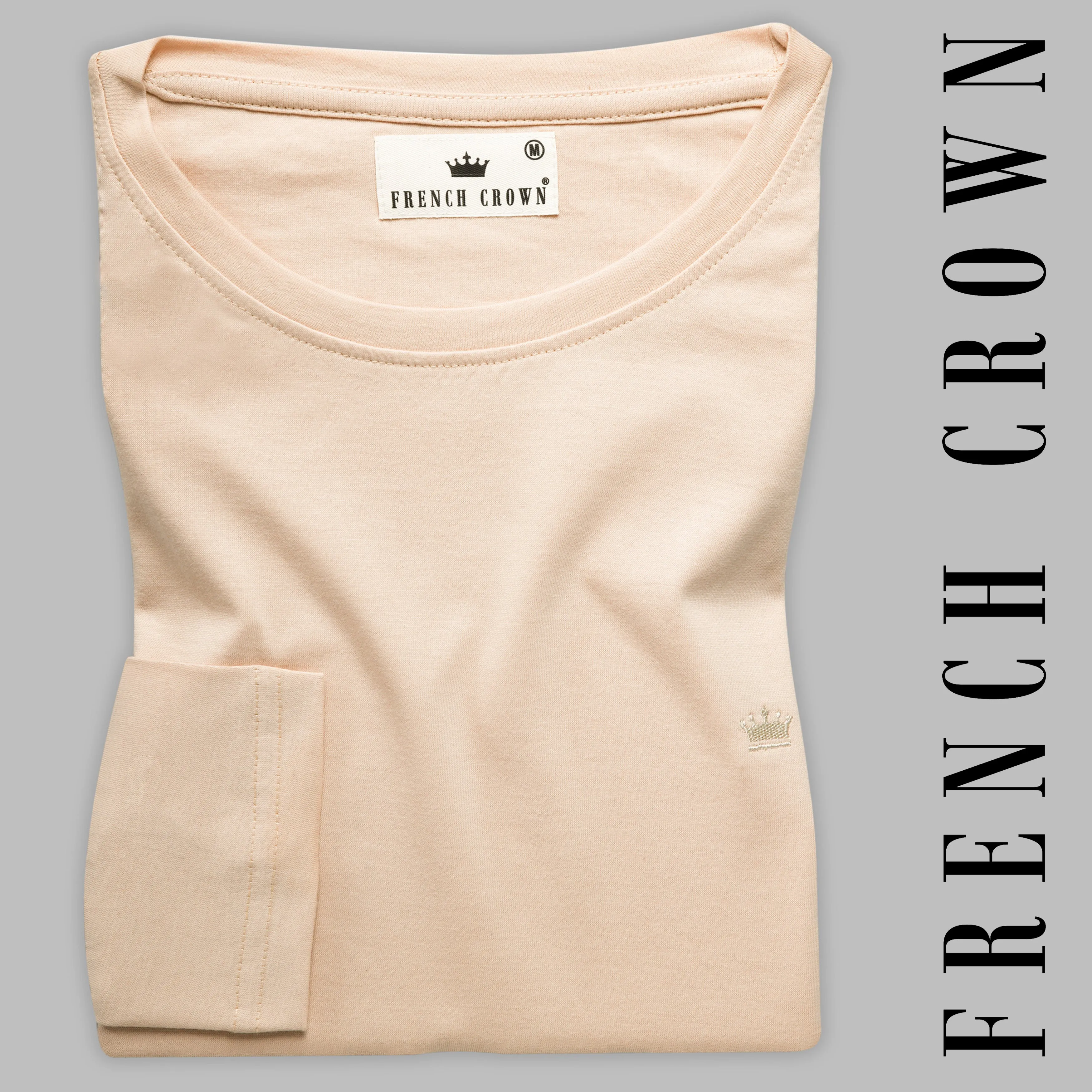 Beige Full-Sleeve Super soft Premium Cotton T-shirt