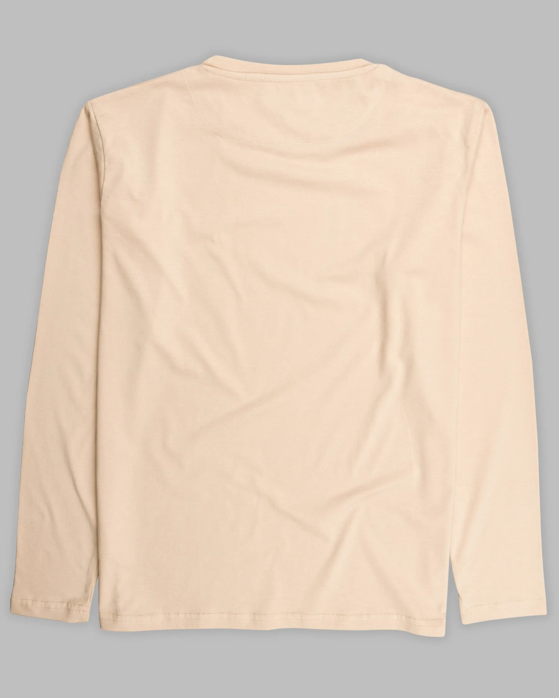 Beige Full-Sleeve Super soft Premium Cotton T-shirt