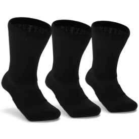 3-Pack Premium EasyStretch™ Black Diabetic Socks for Optimal Comfort