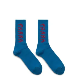 by Parra Shocker Logo Crew Socks 'Greek Blue'