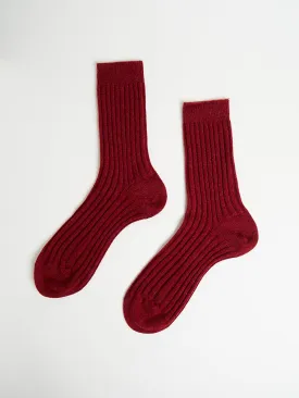 Cashmere Sock in Red