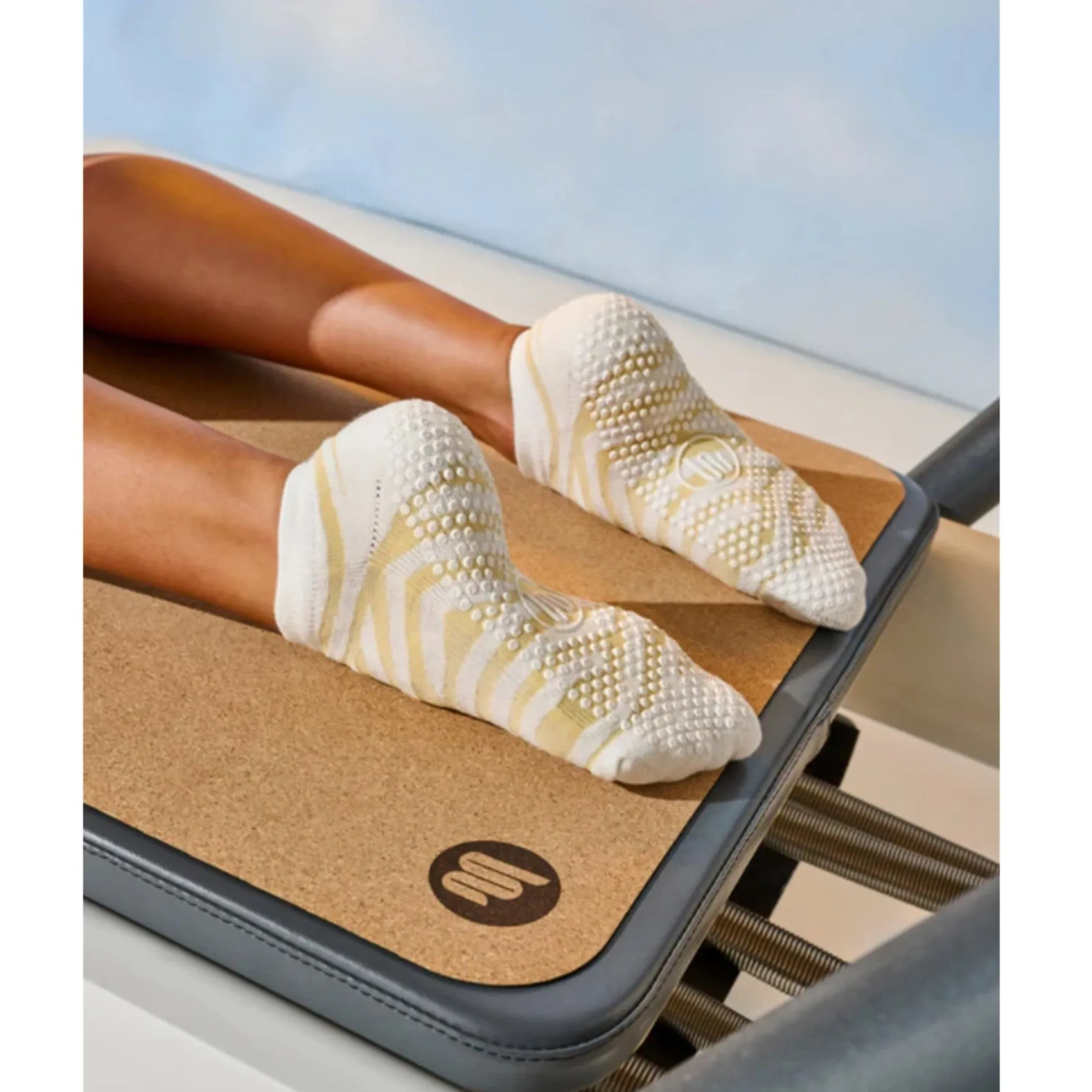 Classic Low Rise Grip Socks - Monochrome Swirl  (Barre / Pilates)