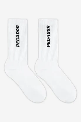 Cross Logo Socks White Black