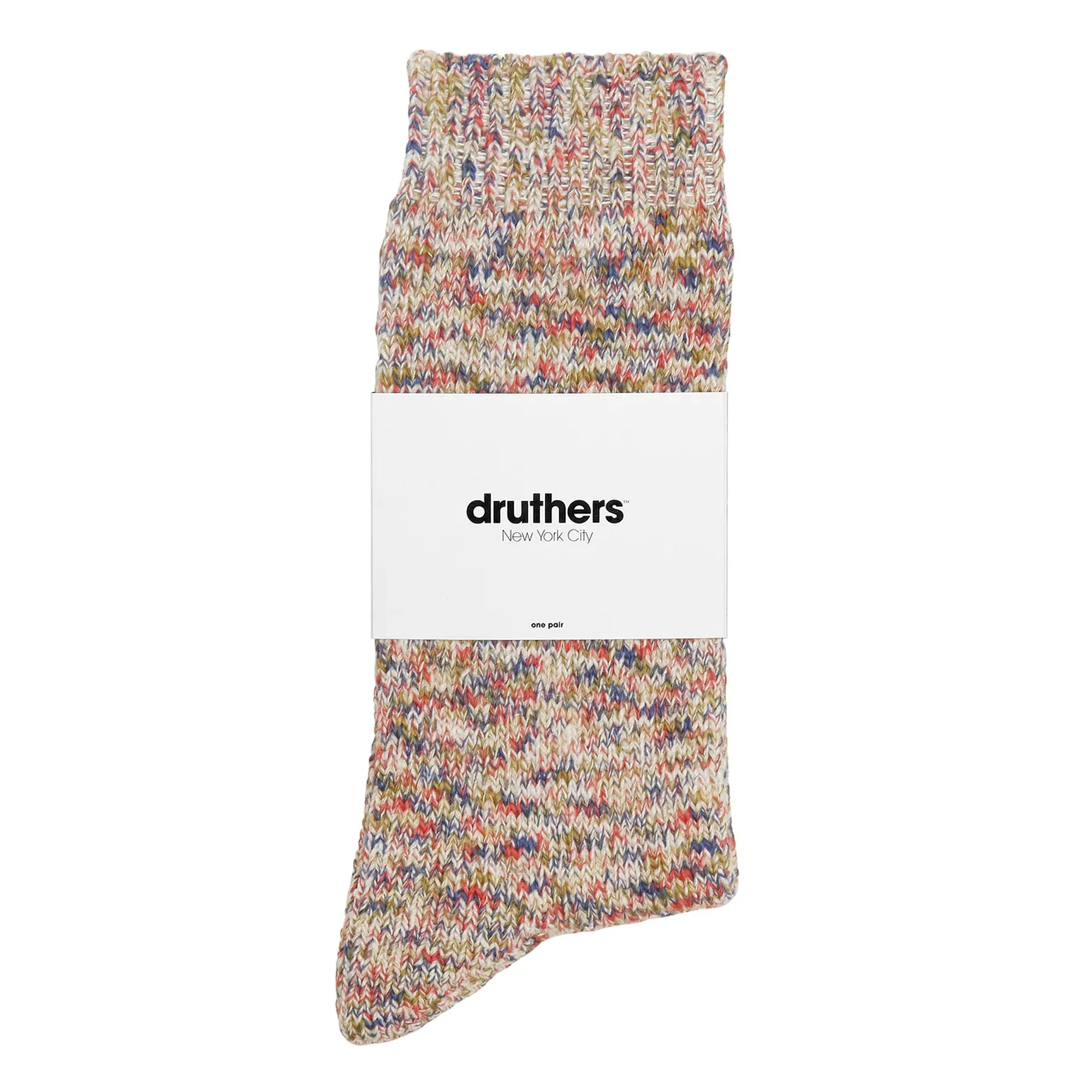 Druthers Recycled Melange Crew Socks - Oatmeal