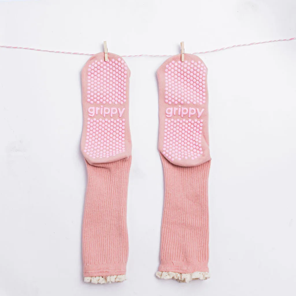 Frill Crew Grippy Socks