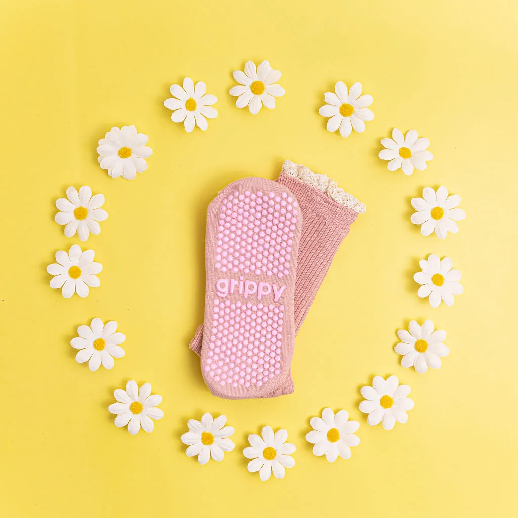 Frill Crew Grippy Socks