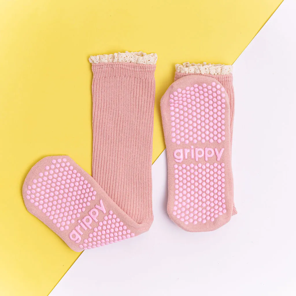 Frill Crew Grippy Socks