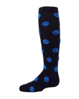 Fun & Fuzzy Girls Polka Dot Cotton Blend Knee Socks