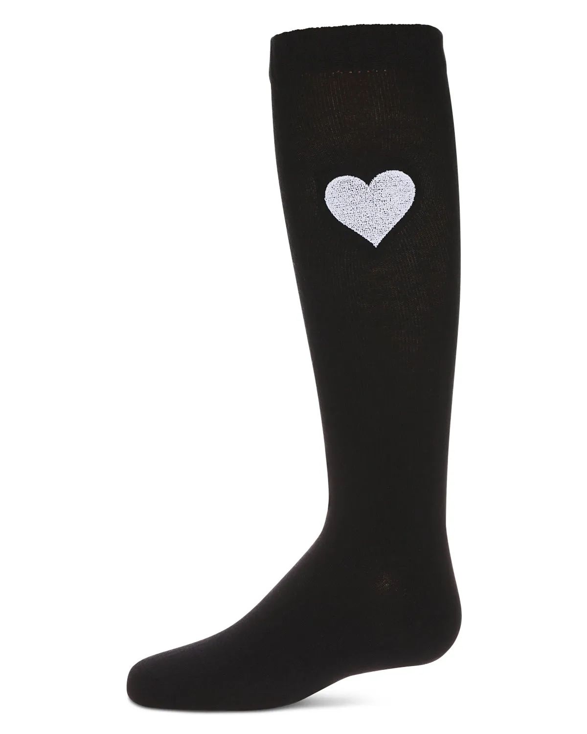 Girls' Fuzzy Heart Knee High Socks