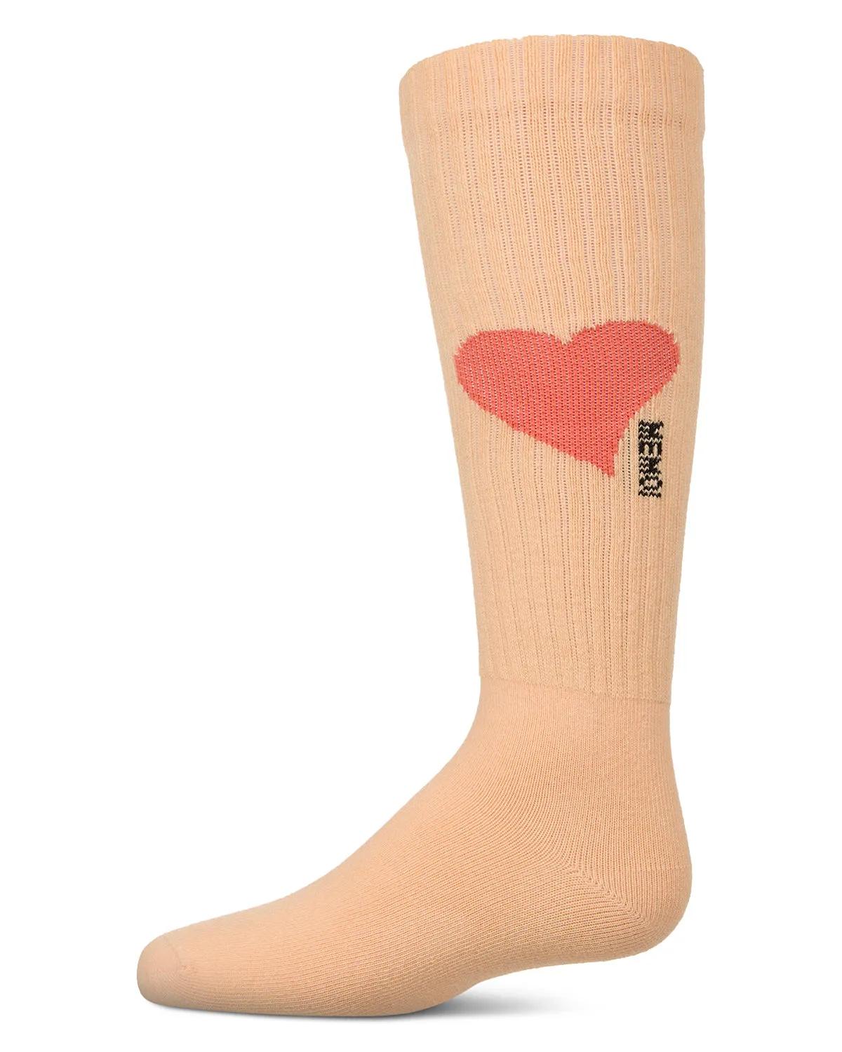 Girls' Single Heart Logo Knee High Socks