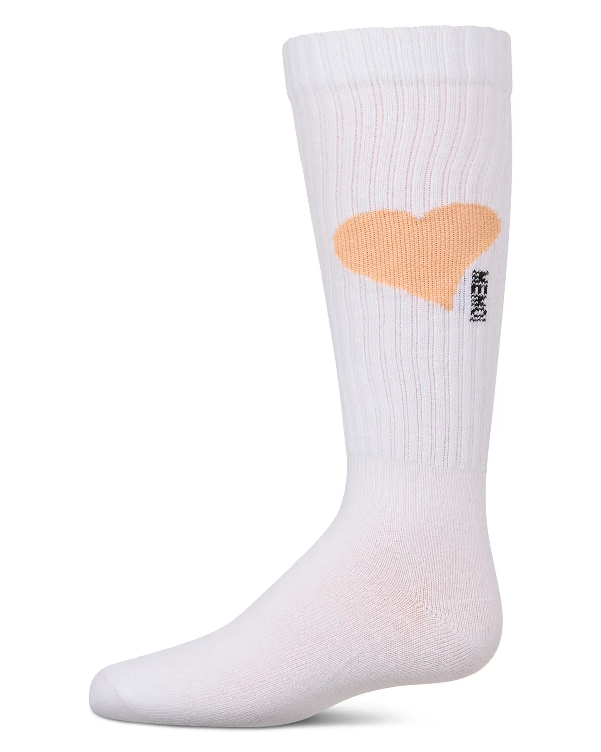 Girls' Single Heart Logo Knee High Socks