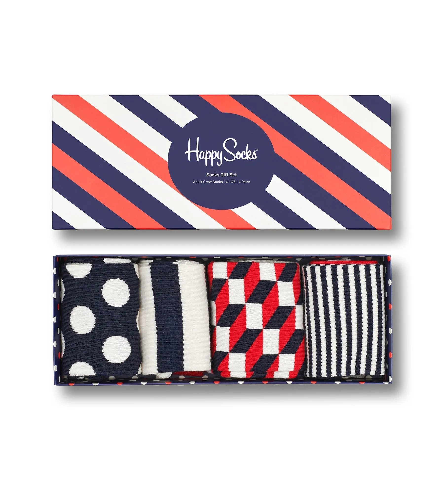 Happy Socks 'Classic Navy' Crew Sock Gift Set (4-Pairs)