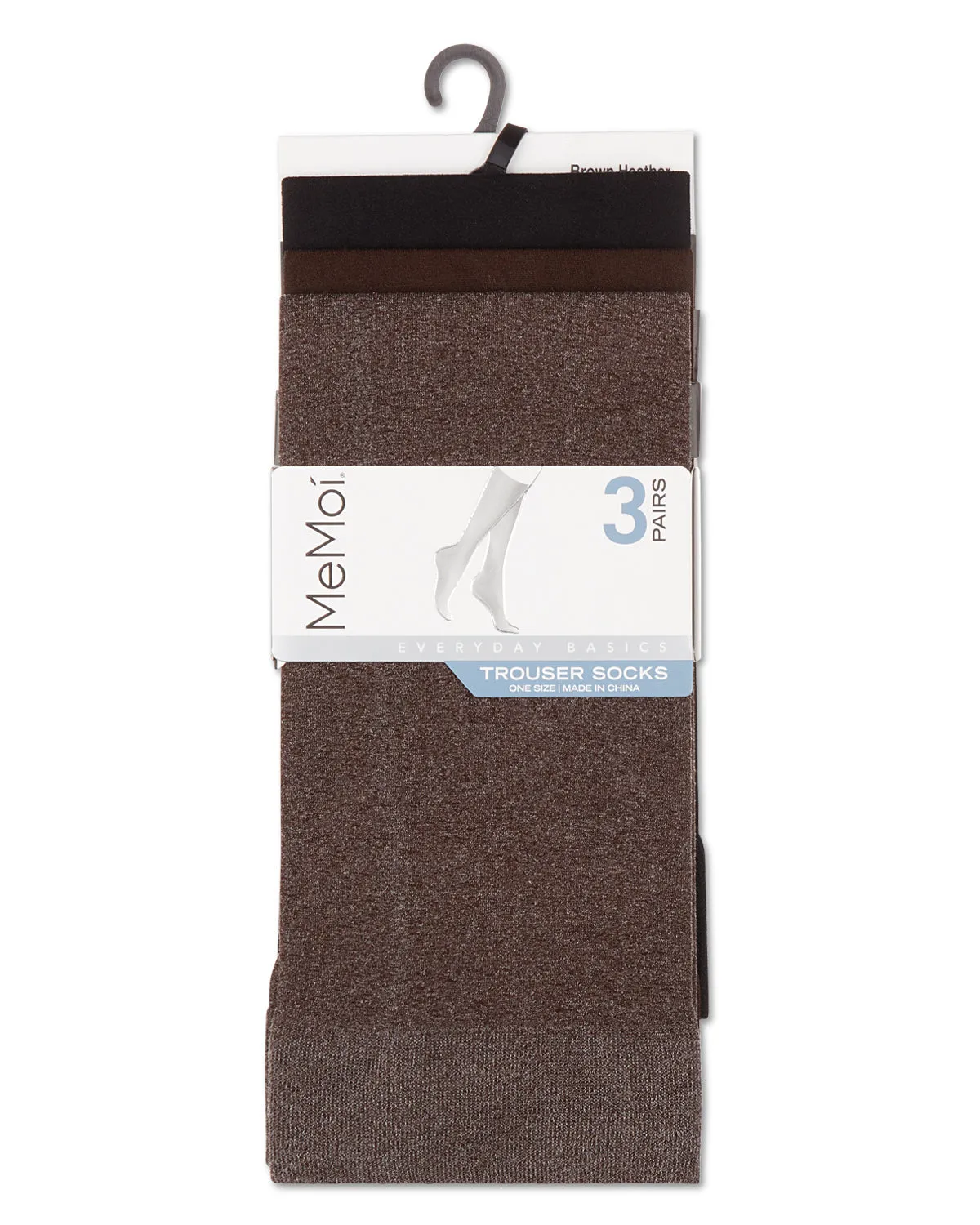 Heather/Solid 3 Pair Trouser Socks