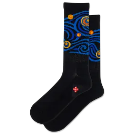 HOTSOX Men's Starry Night Active Crew Sock