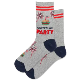 HOTSOX Women's United We Party Crew Sock