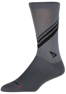 Hyper Thin® Running Crew - Dark Gray w/Black Stripes - DISCONTINUED