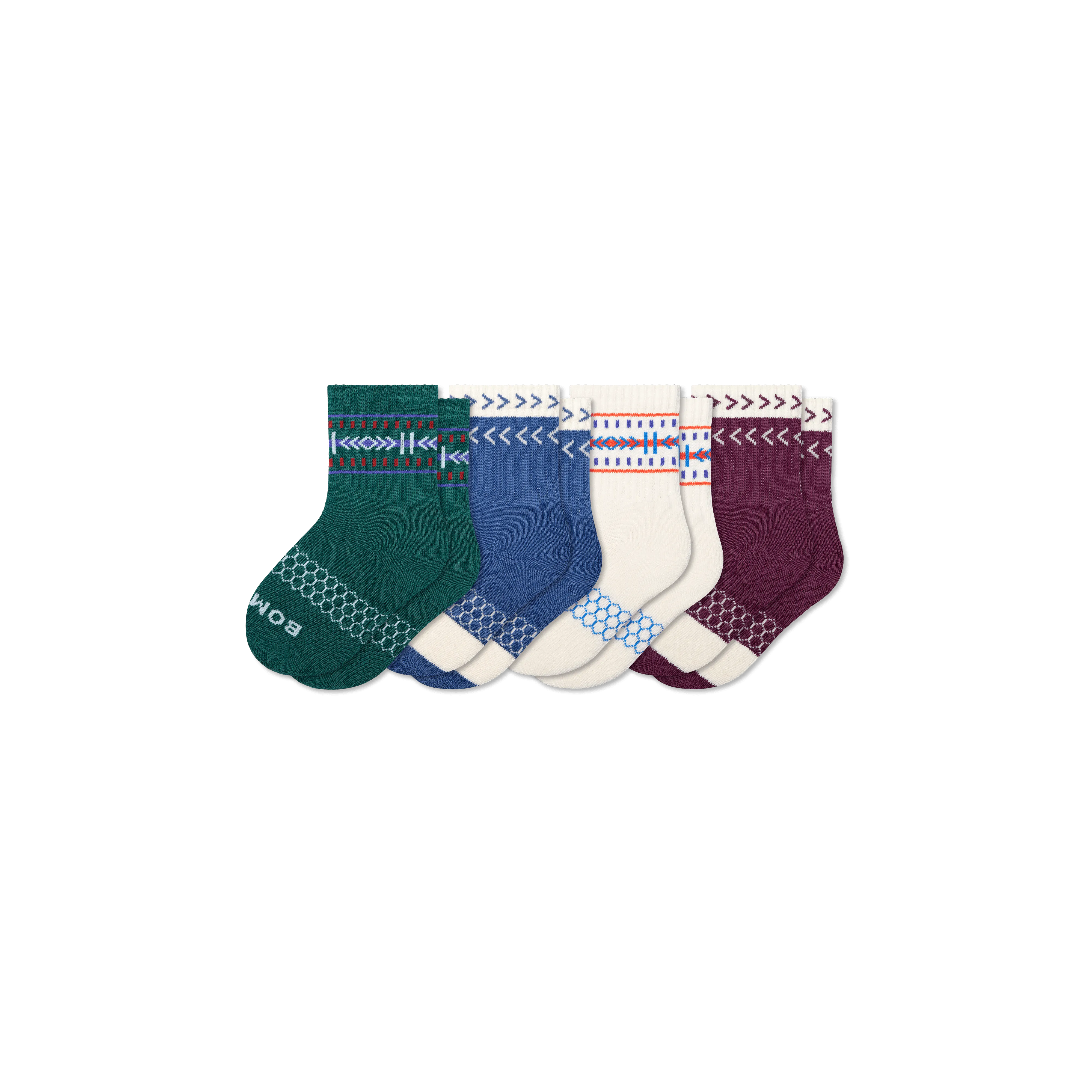 Junior Holiday Calf Sock 4-Pack