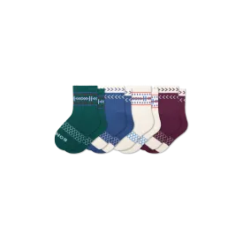 Junior Holiday Calf Sock 4-Pack