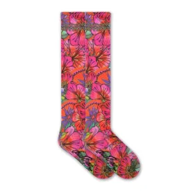 Laurel Burch Blossoming Floral Knee High Socks