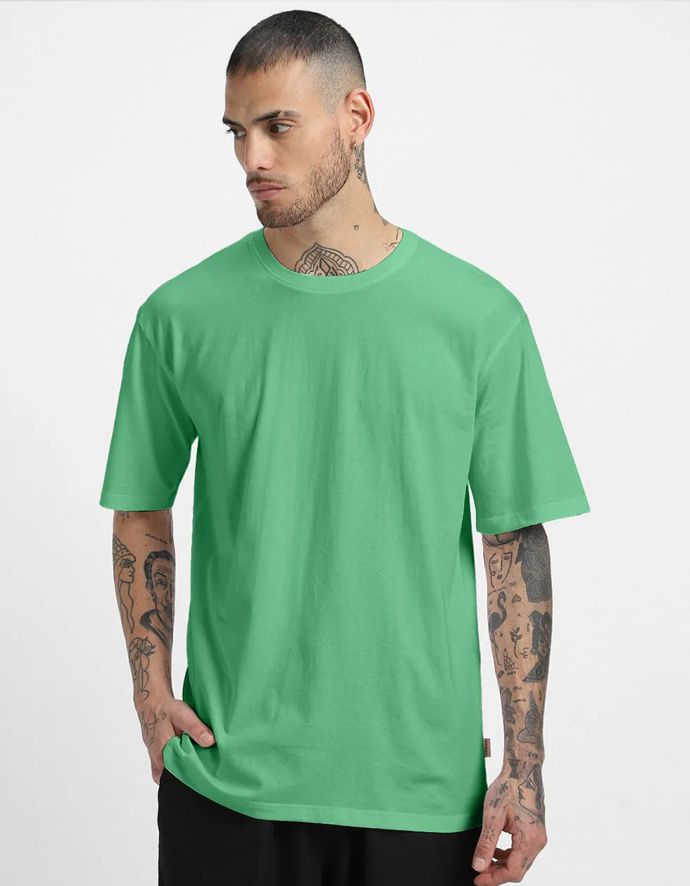 Men's Mint Oversized Solid Tshirt