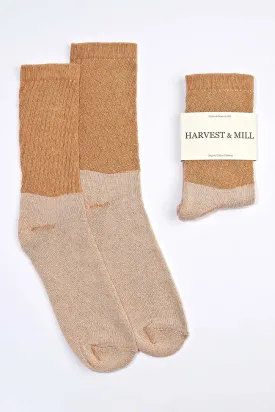 Men's Organic Cotton Socks Brown Crew