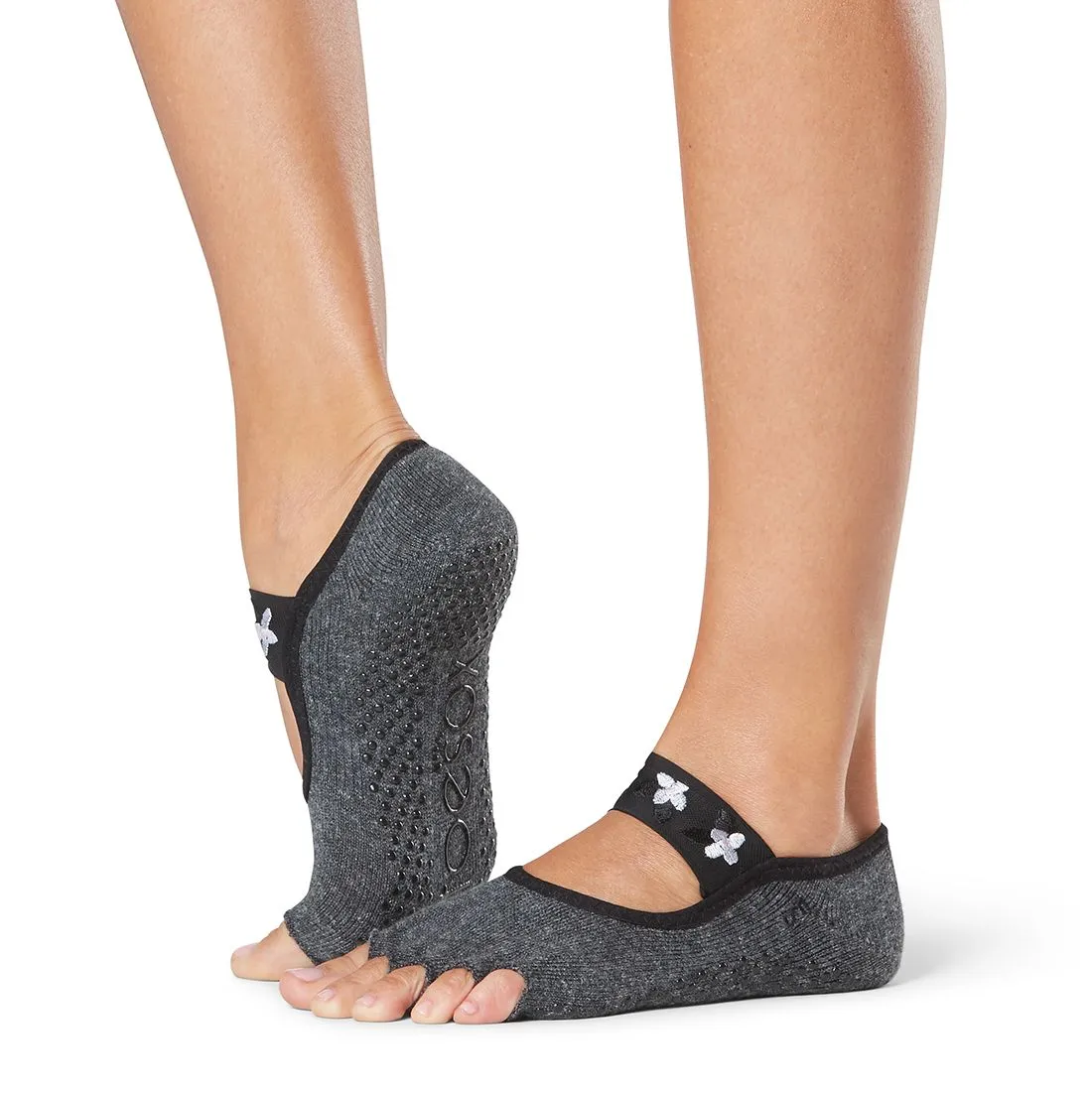 Mia Half Toe Grip Socks - Pansy (Barre / Pilates)