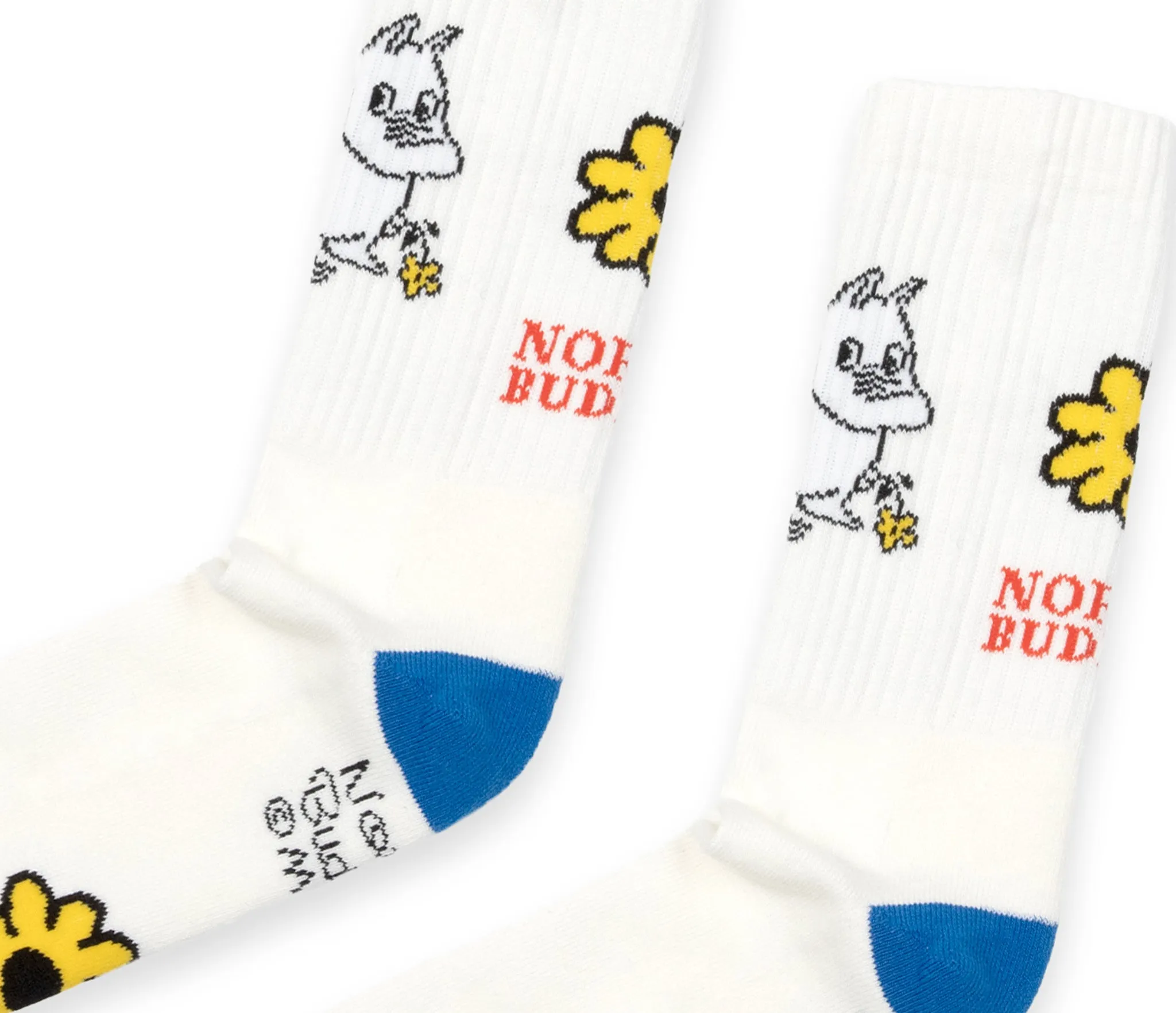 Moomintroll's Flower Retro Men Socks - White