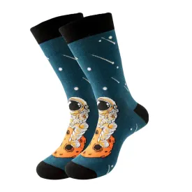 Moon Astronaut Socks from the Sock Panda (Adult Large - Men's Shoe Sizes 8-12)