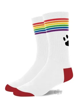 Prowler Pride Socks Wht/rnbw