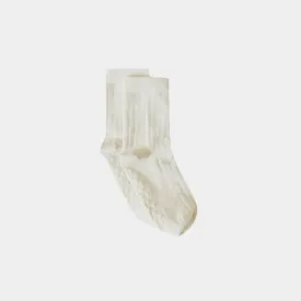 Pure (no dye) Ribbed Kids' Socks With Grips - 98% Organic Cotton