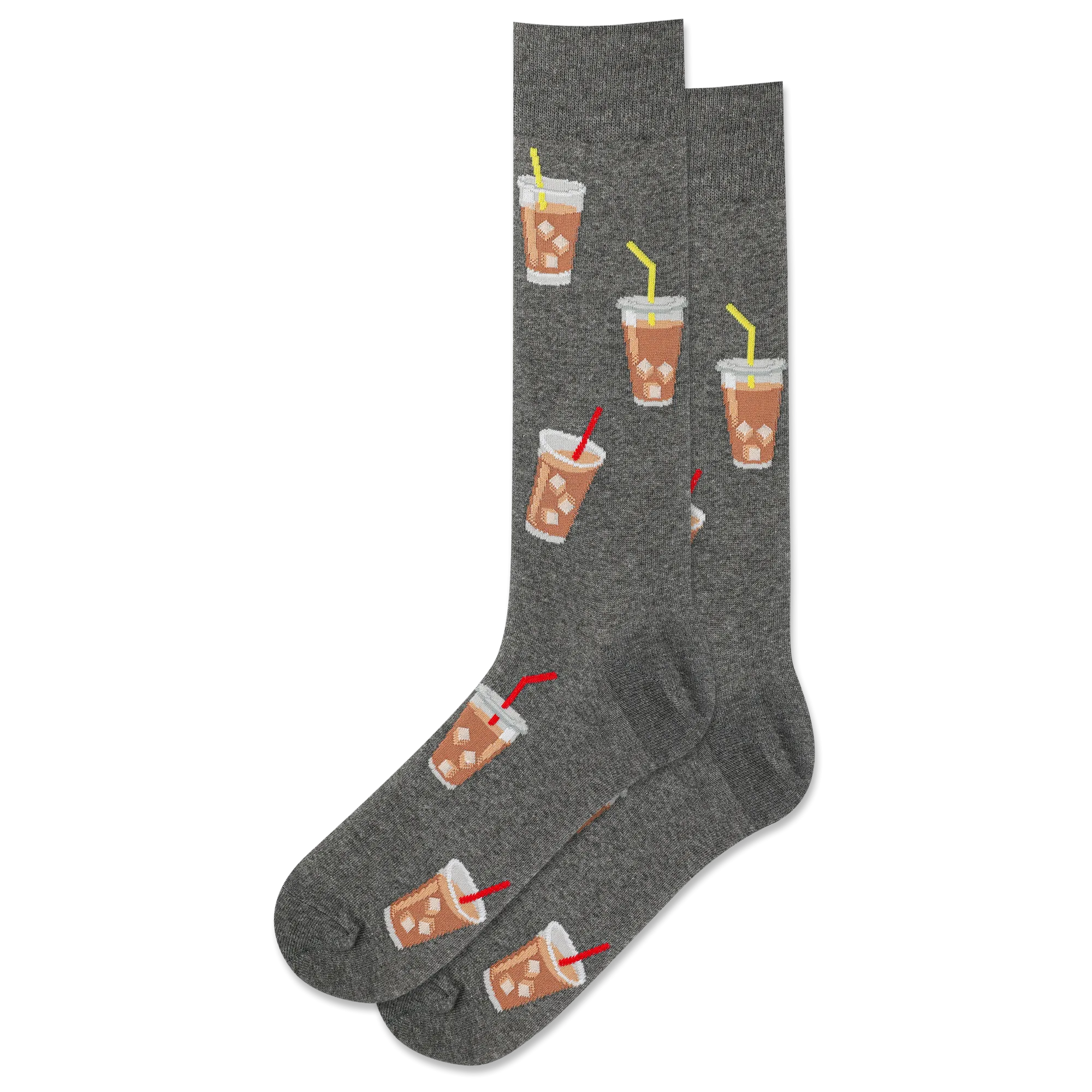 "Iced Coffee" Cotton Dress Crew Socks by Hot Sox