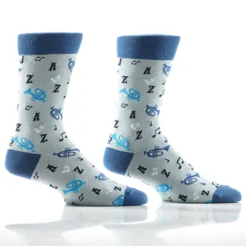 "Jazzy" Cotton Dress Crew Socks by YO Sox - Large