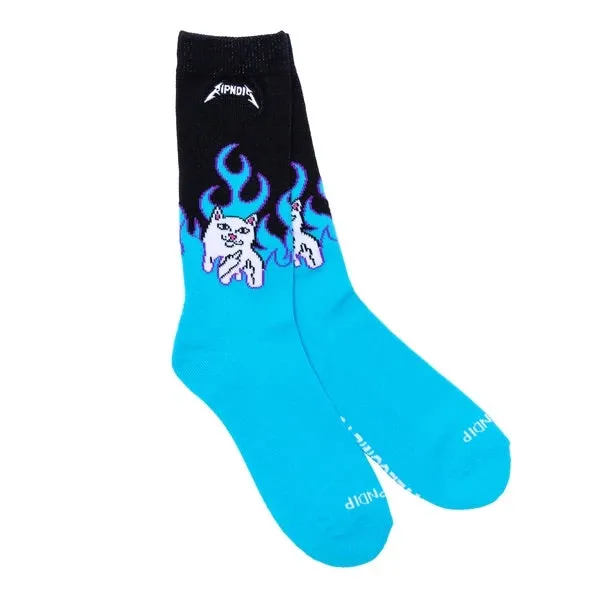 Rip N Dip Welcome To Heck Socks (Electric Blue)