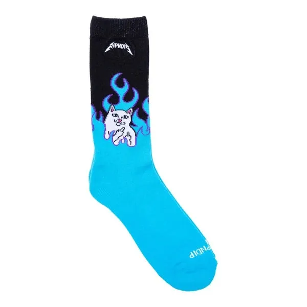 Rip N Dip Welcome To Heck Socks (Electric Blue)