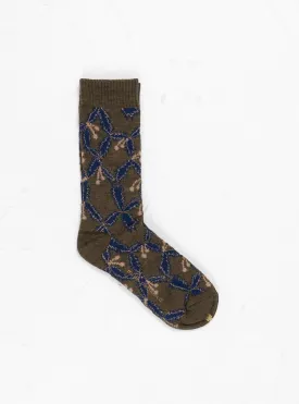 Sing Leaf Socks Khaki