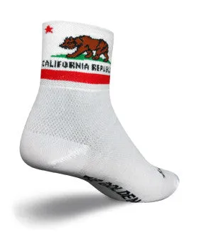 SockGuy California Flag Classic 3 Inch Cuff Sock