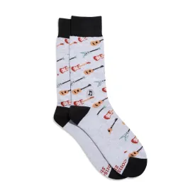 Socks that Support Music - Gray Guitars