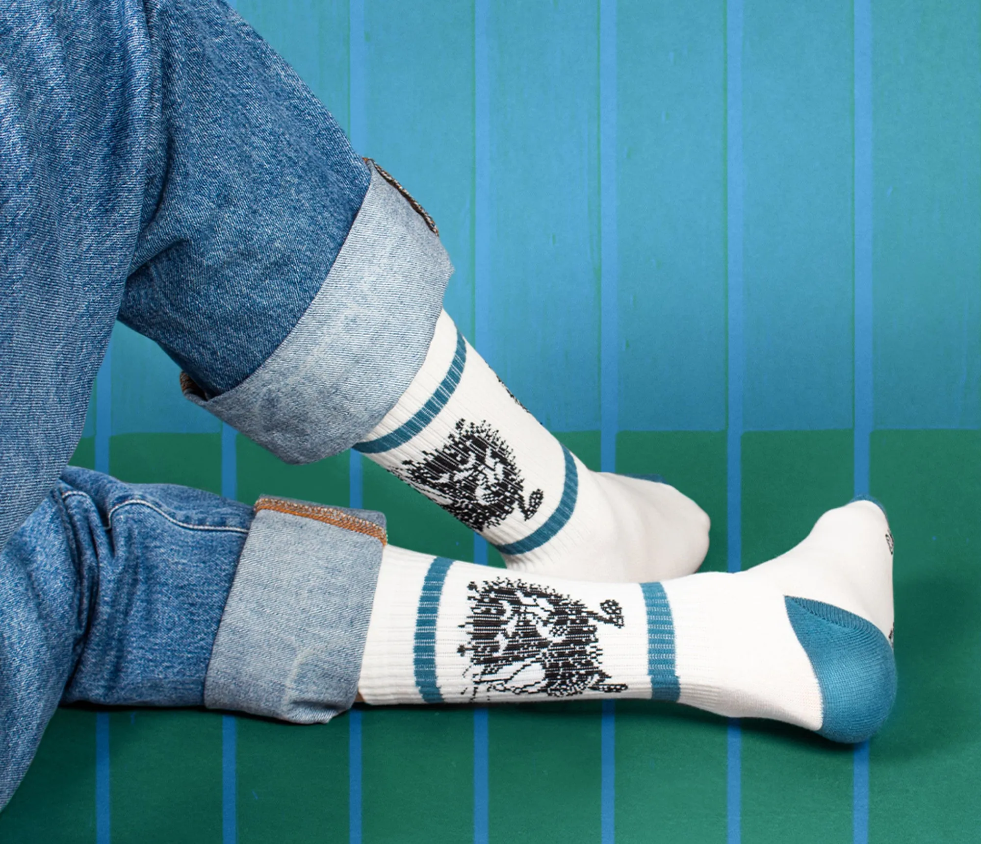 Stinky Retro Men Socks - White